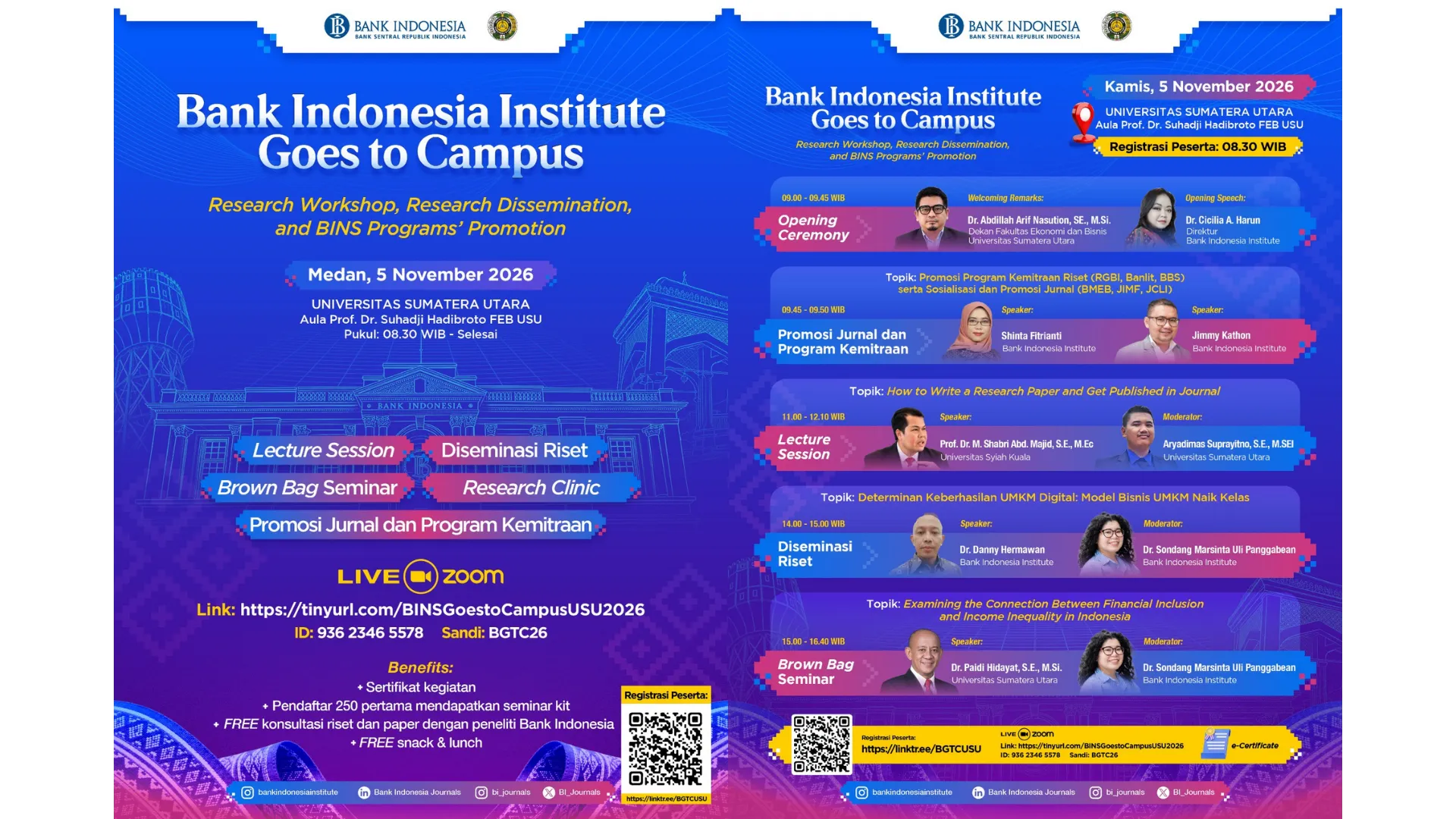 BANK INDONESIA INSTITUTE GOES TO CAMPUS 2026 – USU